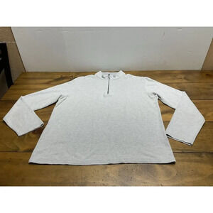 Mizzen + Main Mens Size Large Sweater 1/4 Zip Gray Pullover